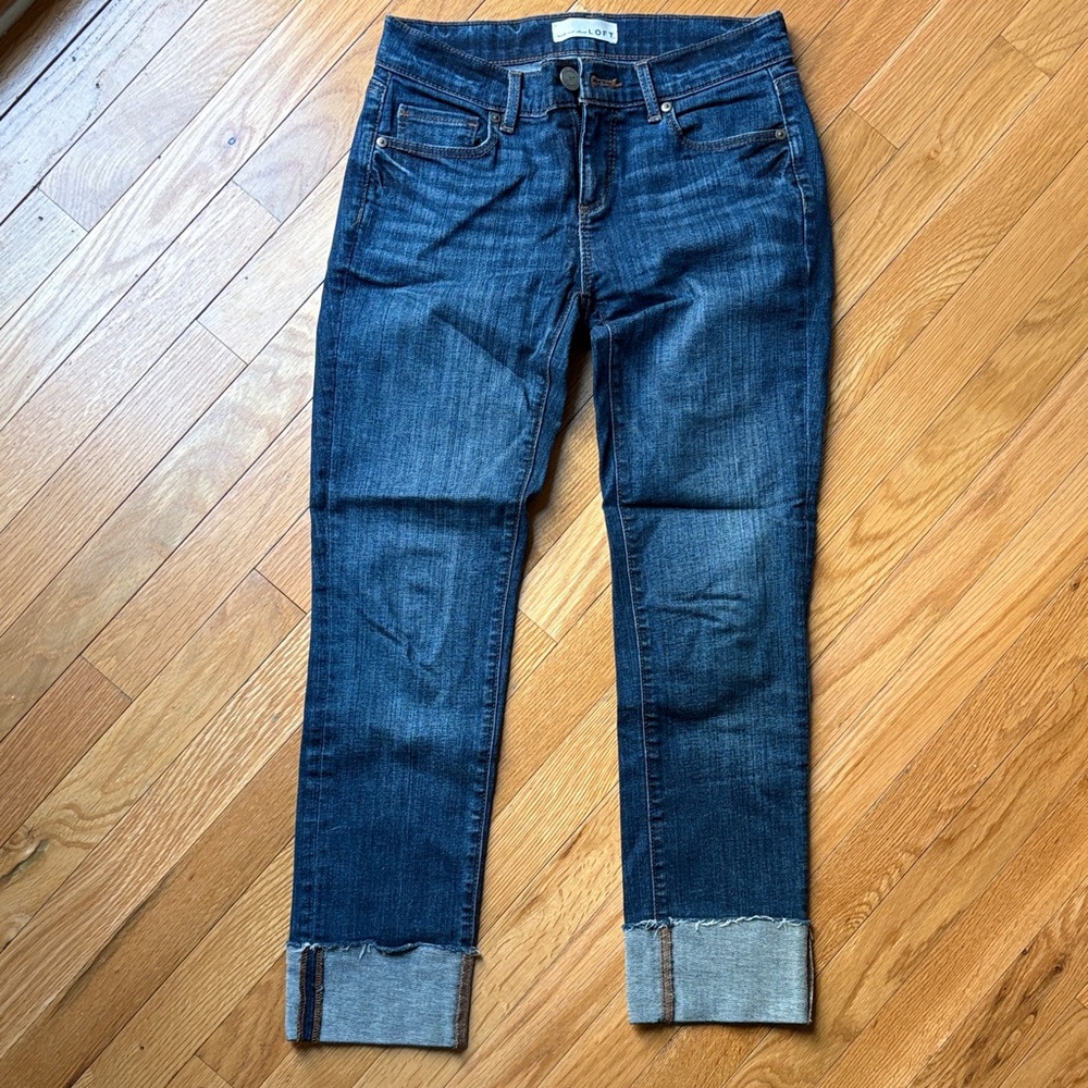 LOFT Dark Blue Ankle Jeans